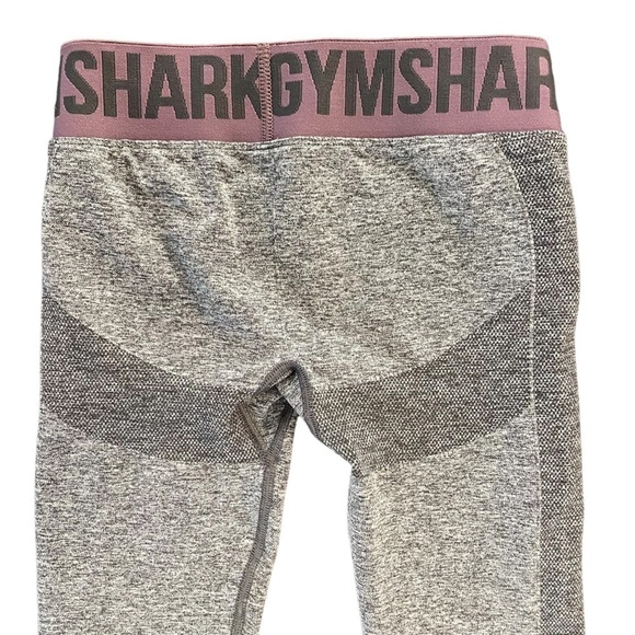 Gymshark Flex Low Rise Leggings, Charcoal Marl, Mallow Purple, Size XS - Picture 8 of 8